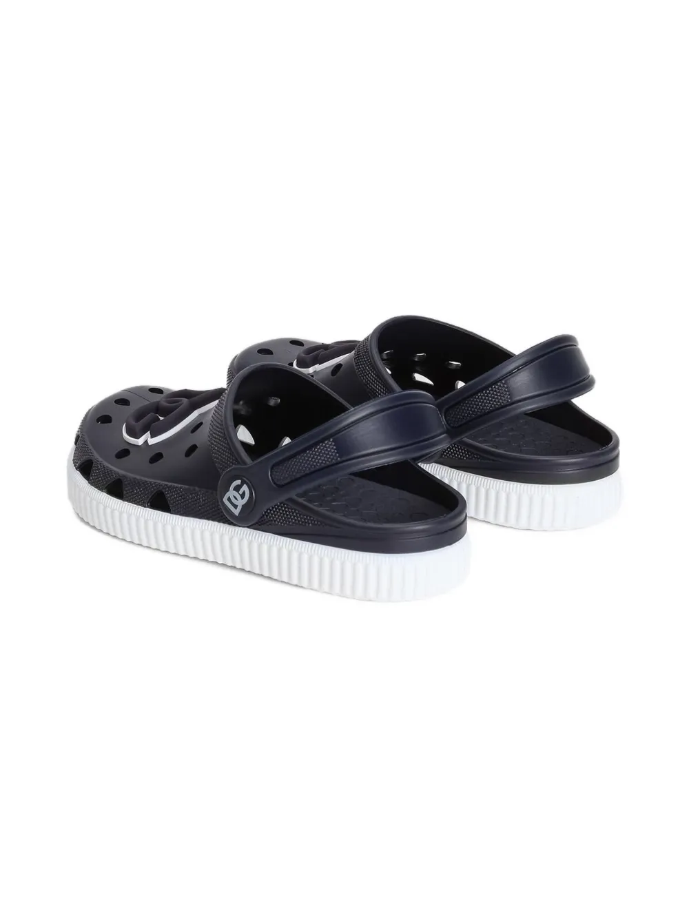 Dolce & Gabbana Kids logo-embossed clogs Blue
