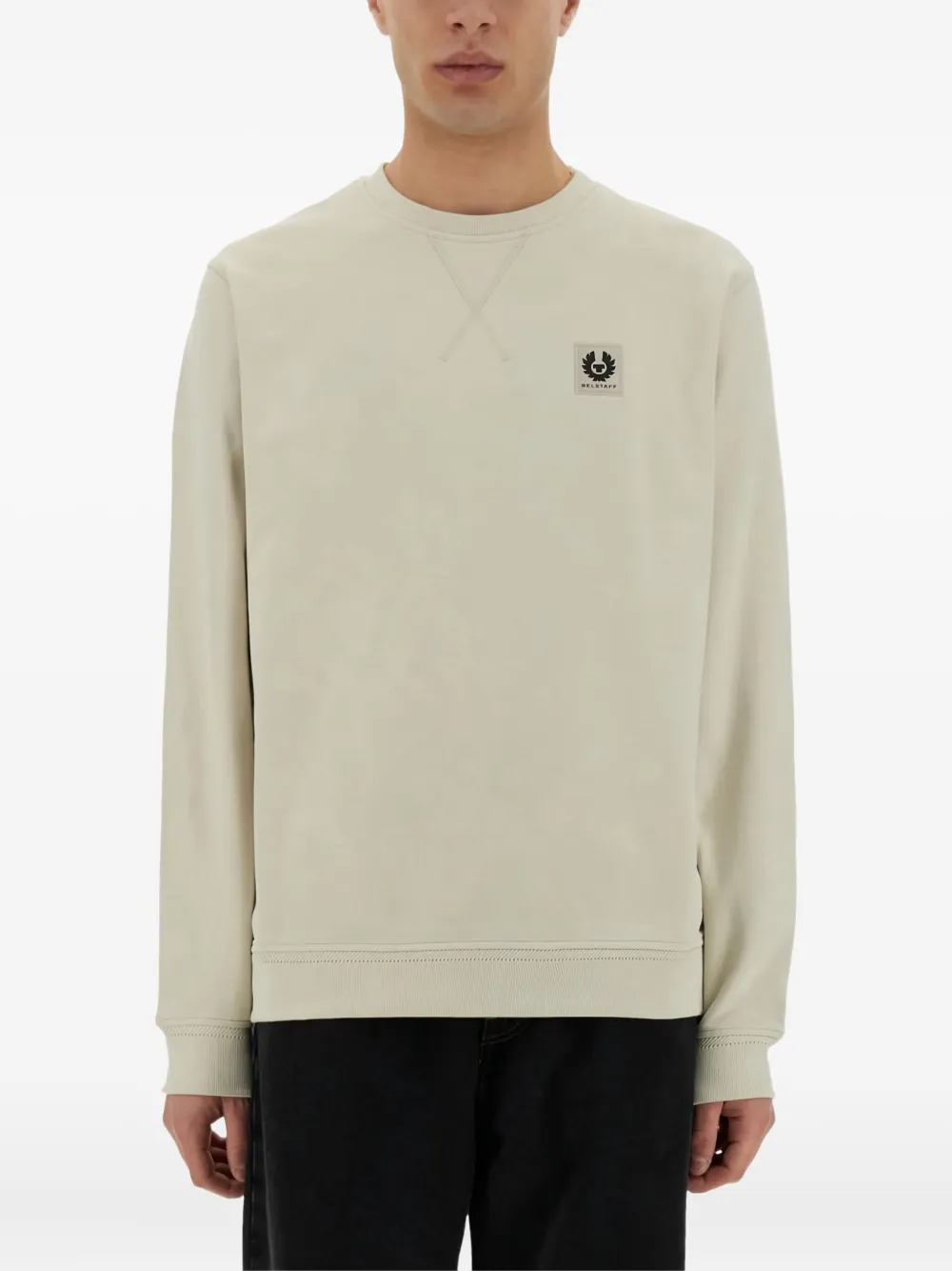 Belstaff logo-patch cotton sweatshirt Beige