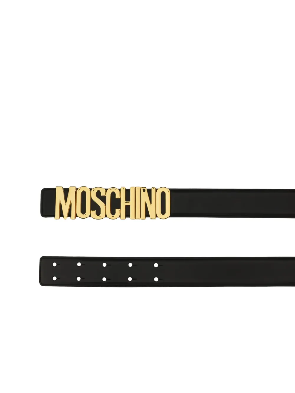 Moschino Riem met logogesp Zwart