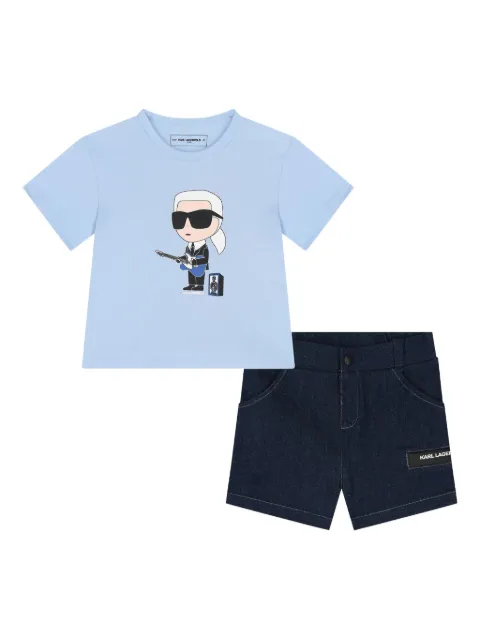 Karl Lagerfeld Kids logo-print shorts (set of two)