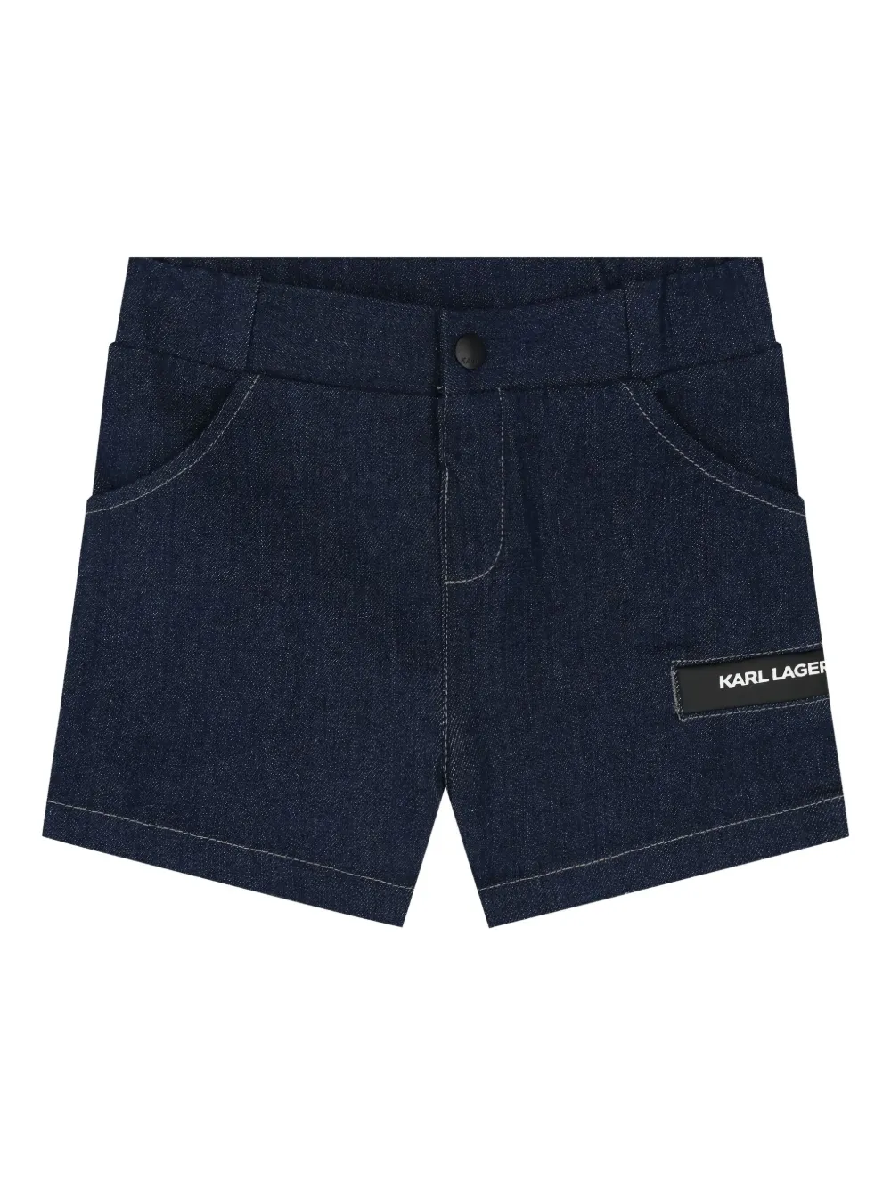 Karl Lagerfeld Kids Twee shorts met logoprint Blauw