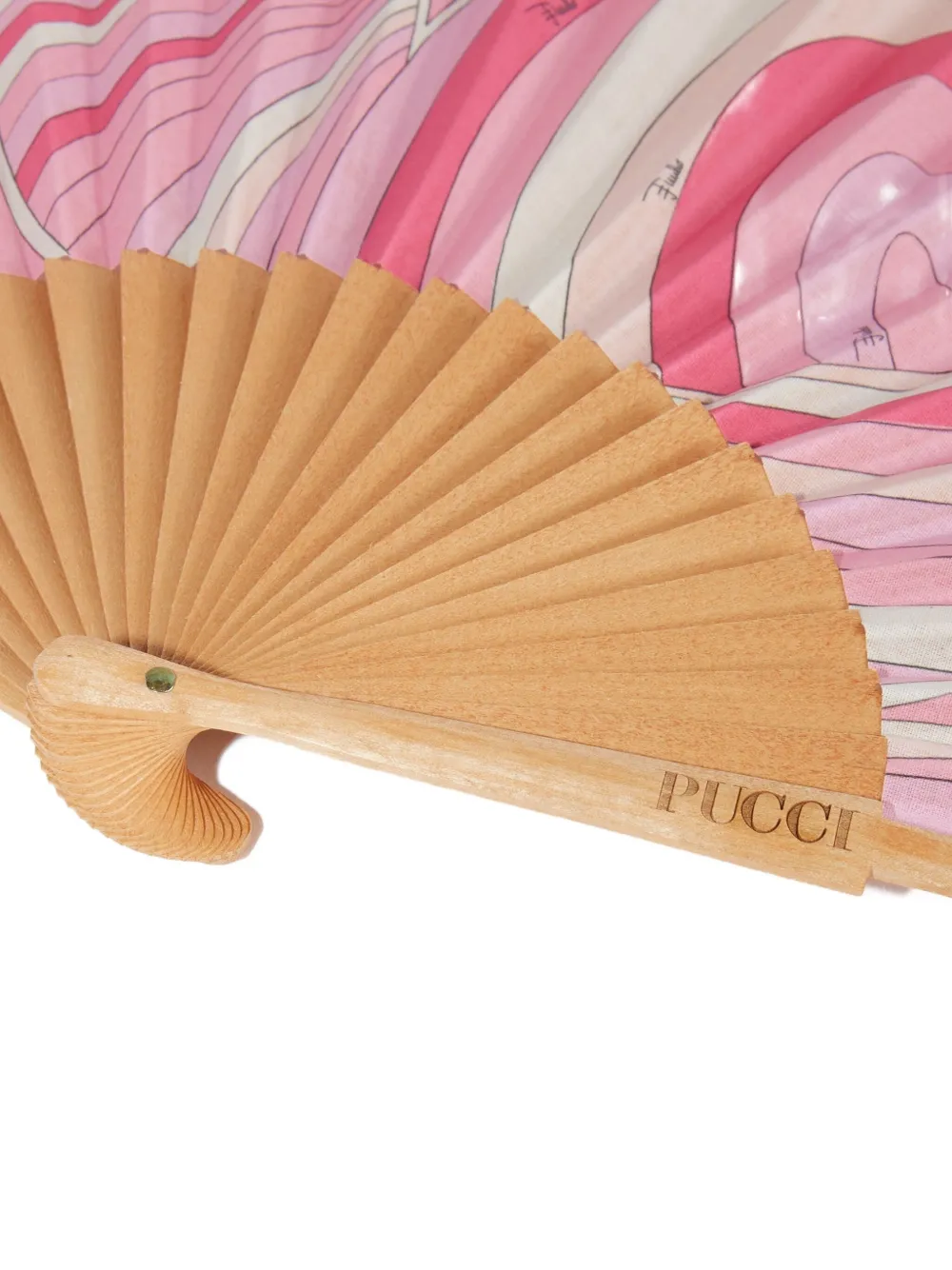 PUCCI Iride-print hand fan Roze