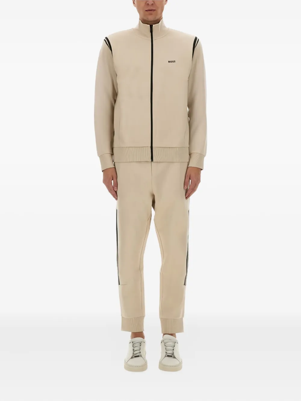 BOSS Trainingspak met gestreept detail Beige