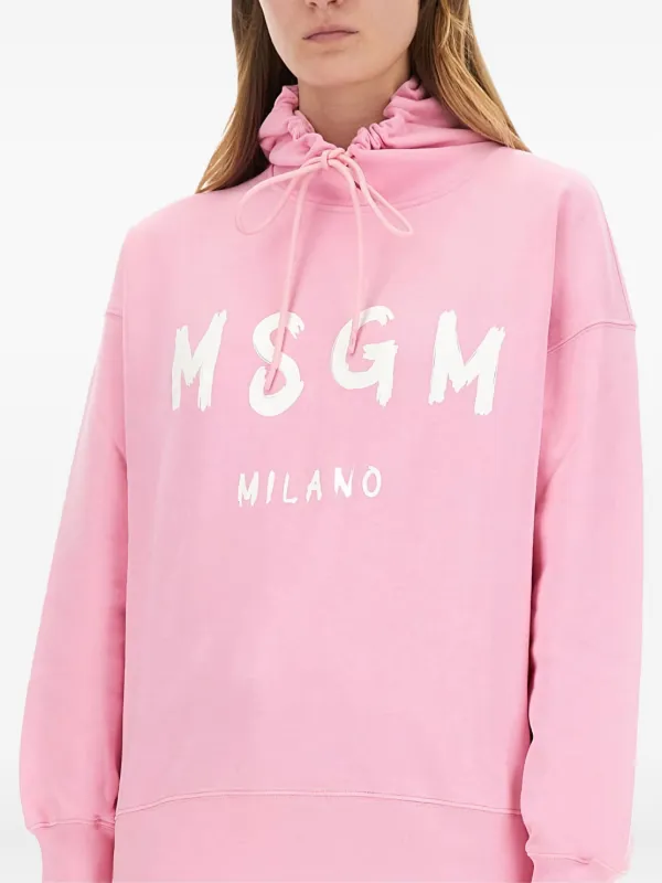 MSGM ロゴ パーカー | ピンク | FARFETCH JP