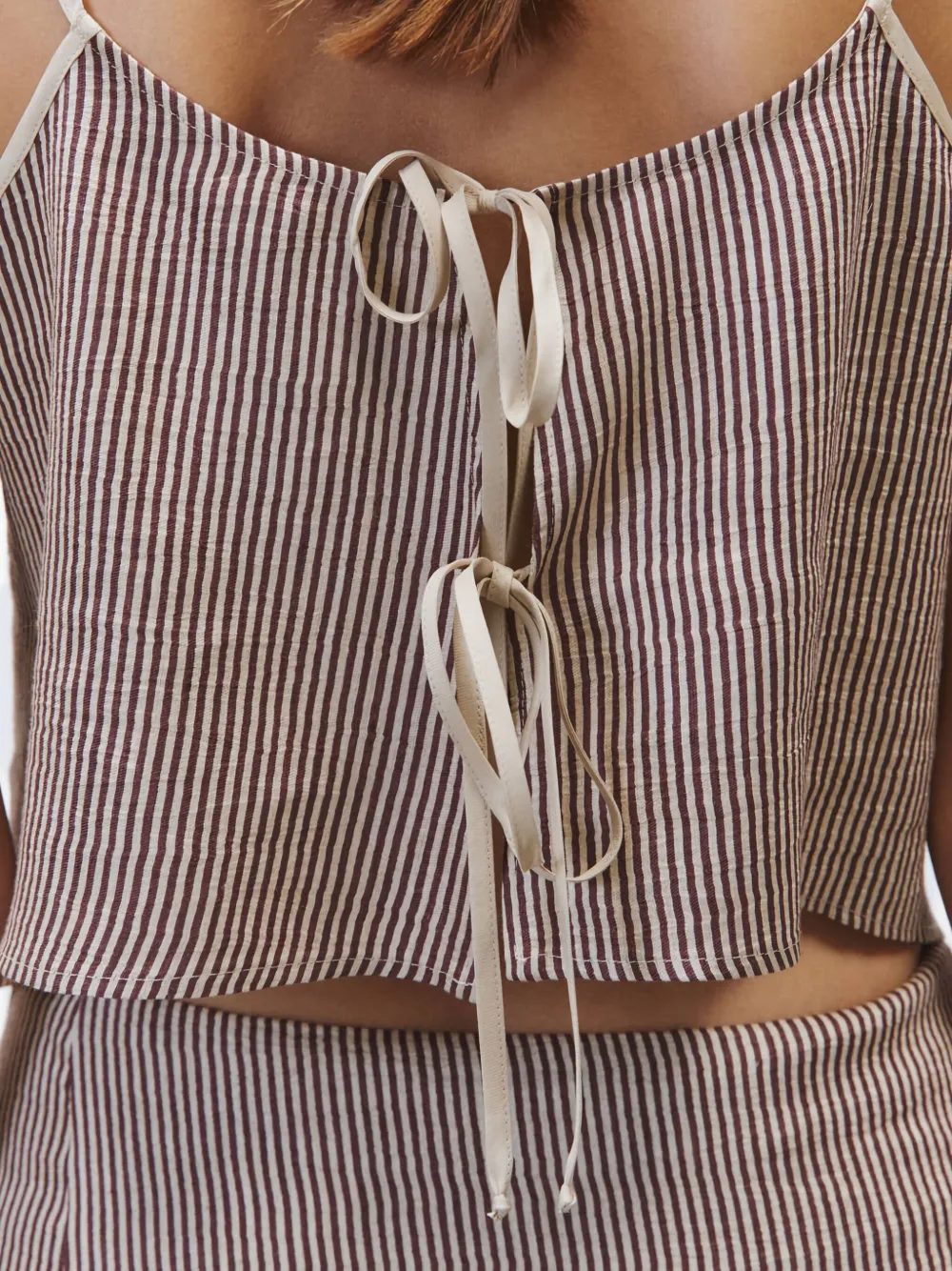 Alysi striped-pattern top Rood