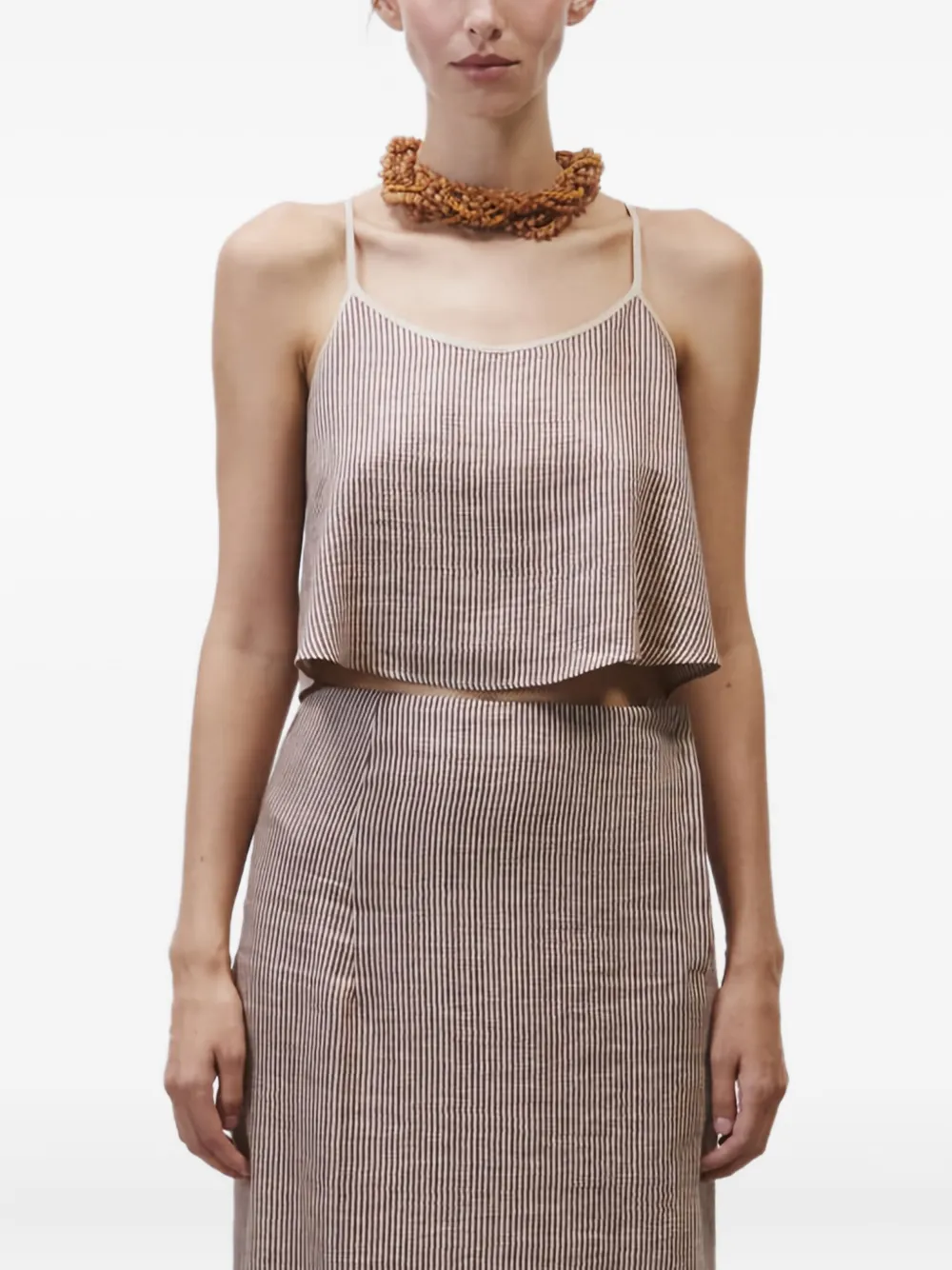 Alysi striped-pattern top Rood