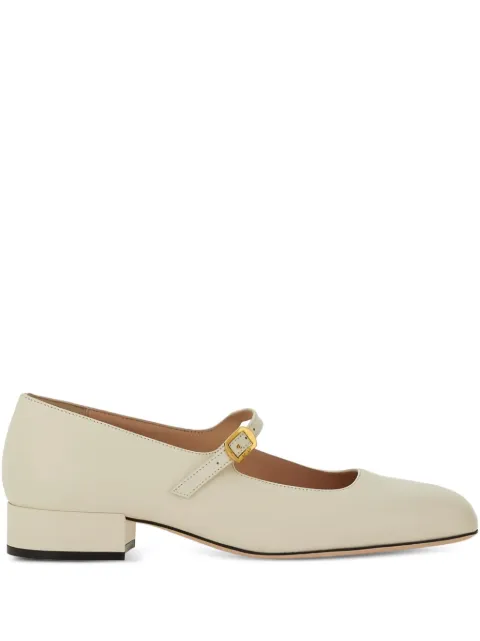 Bally Scarpin de couro com fivela e salto 30mm