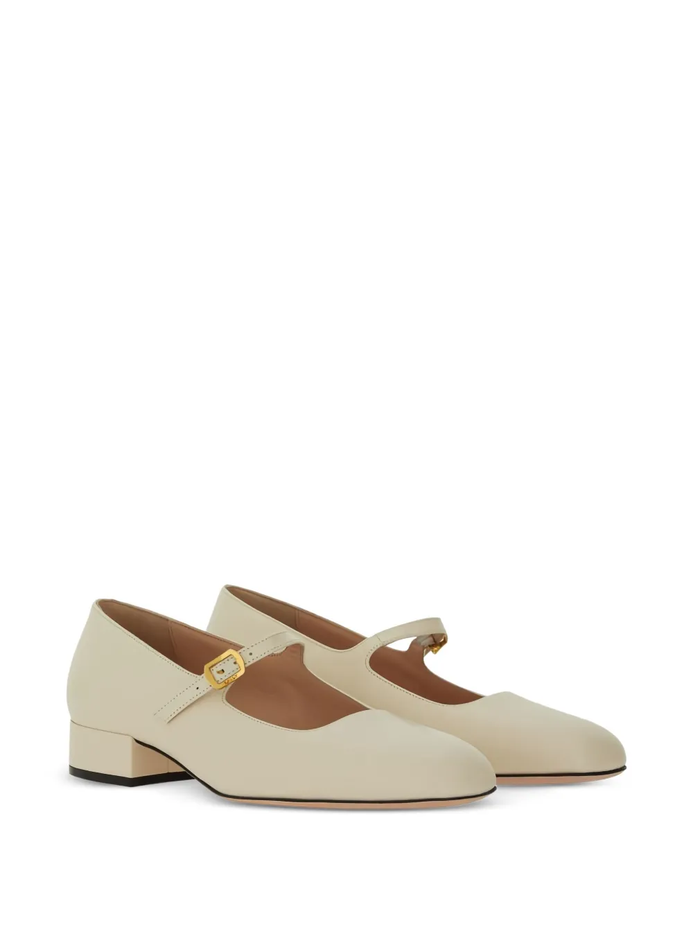 Bally 30mm buckle-strap leather pumps Neutrals