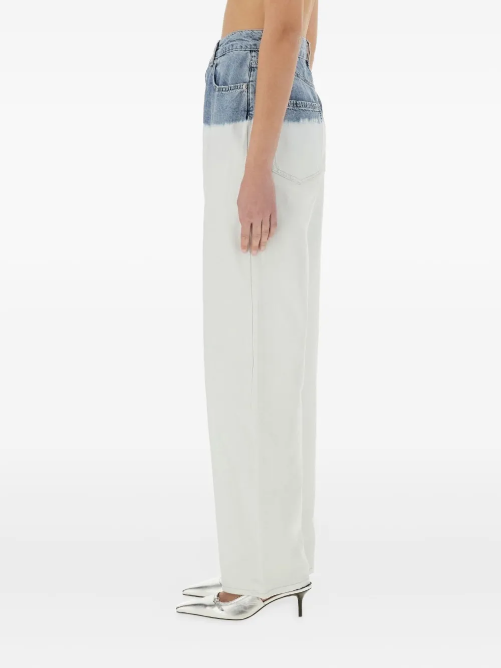 MOSCHINO JEANS Tweekleurige jeans Wit