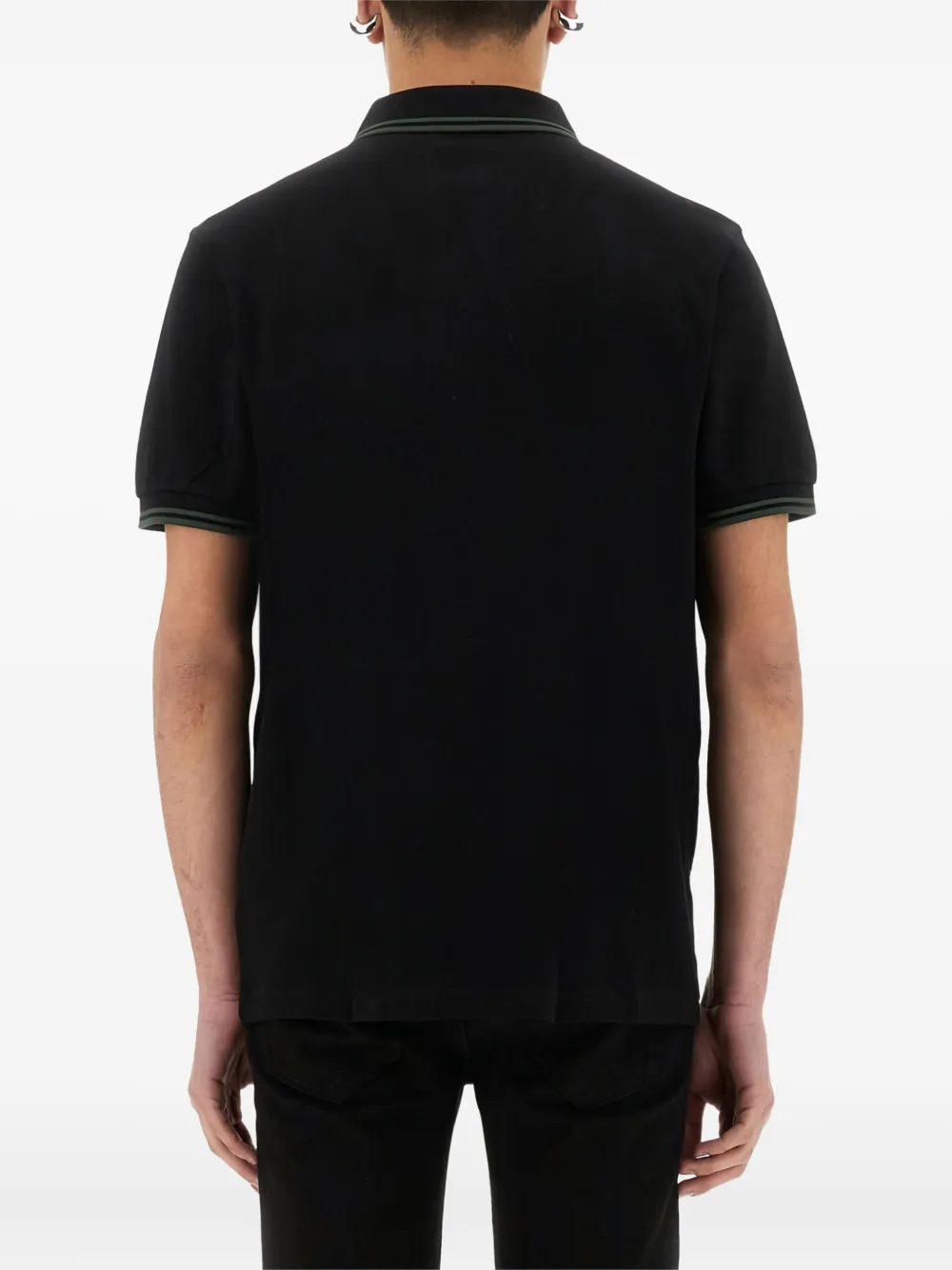 Fred Perry Poloshirt met gestreepte afwerking Zwart