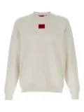 HUGO logo-patch sweatshirt - Neutrals