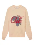 Arte Antwerp cross-stitch knitted sweater - Neutrals