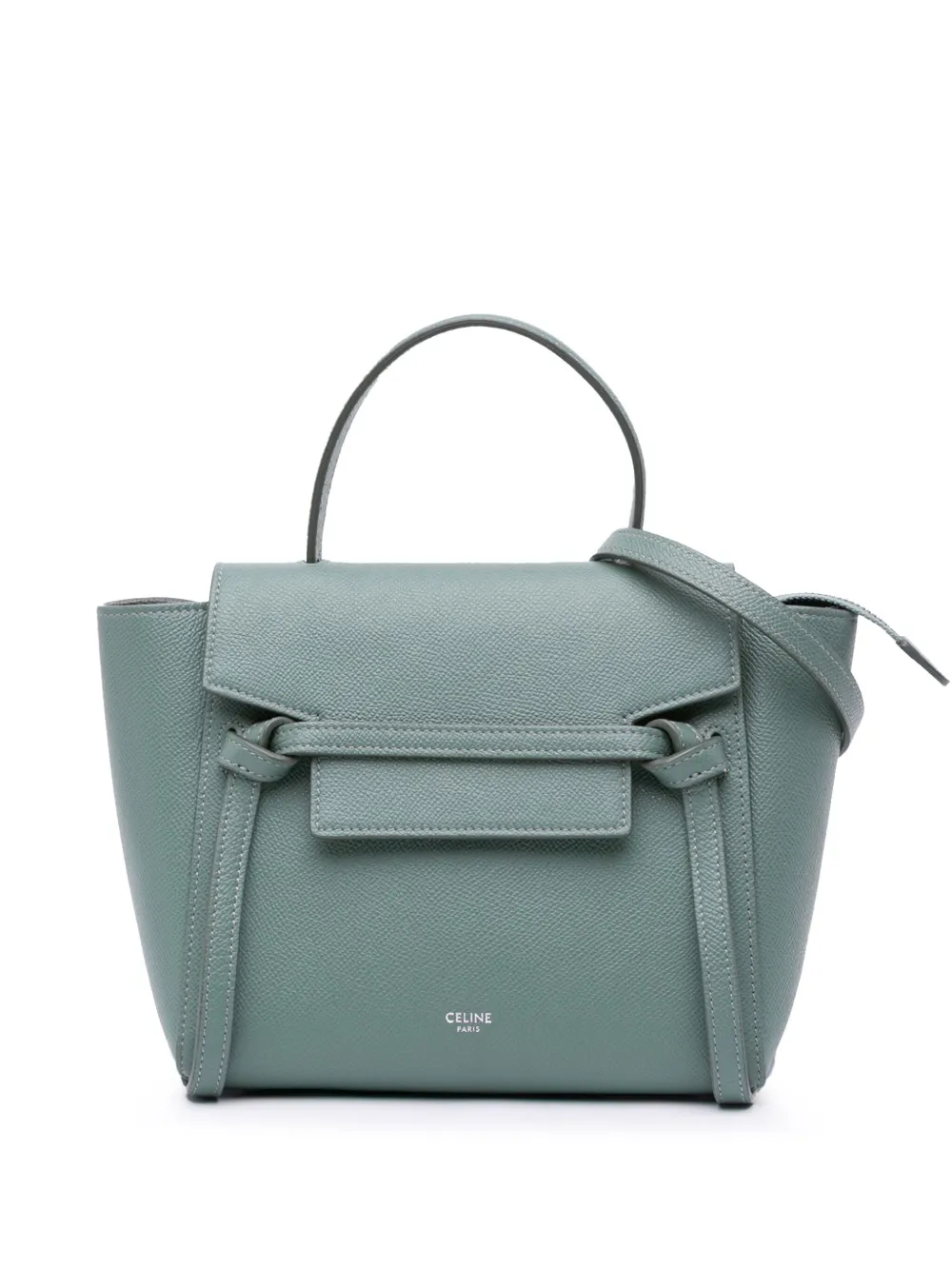 Céline Pre-Owned 2019 ナノ グレインカーフスキン ベルトバッグ サッチェル - ブルー Céline Pre-Owned 2019 ナノ グレインカーフスキン ベルトバッグ サッチェル - ブルー