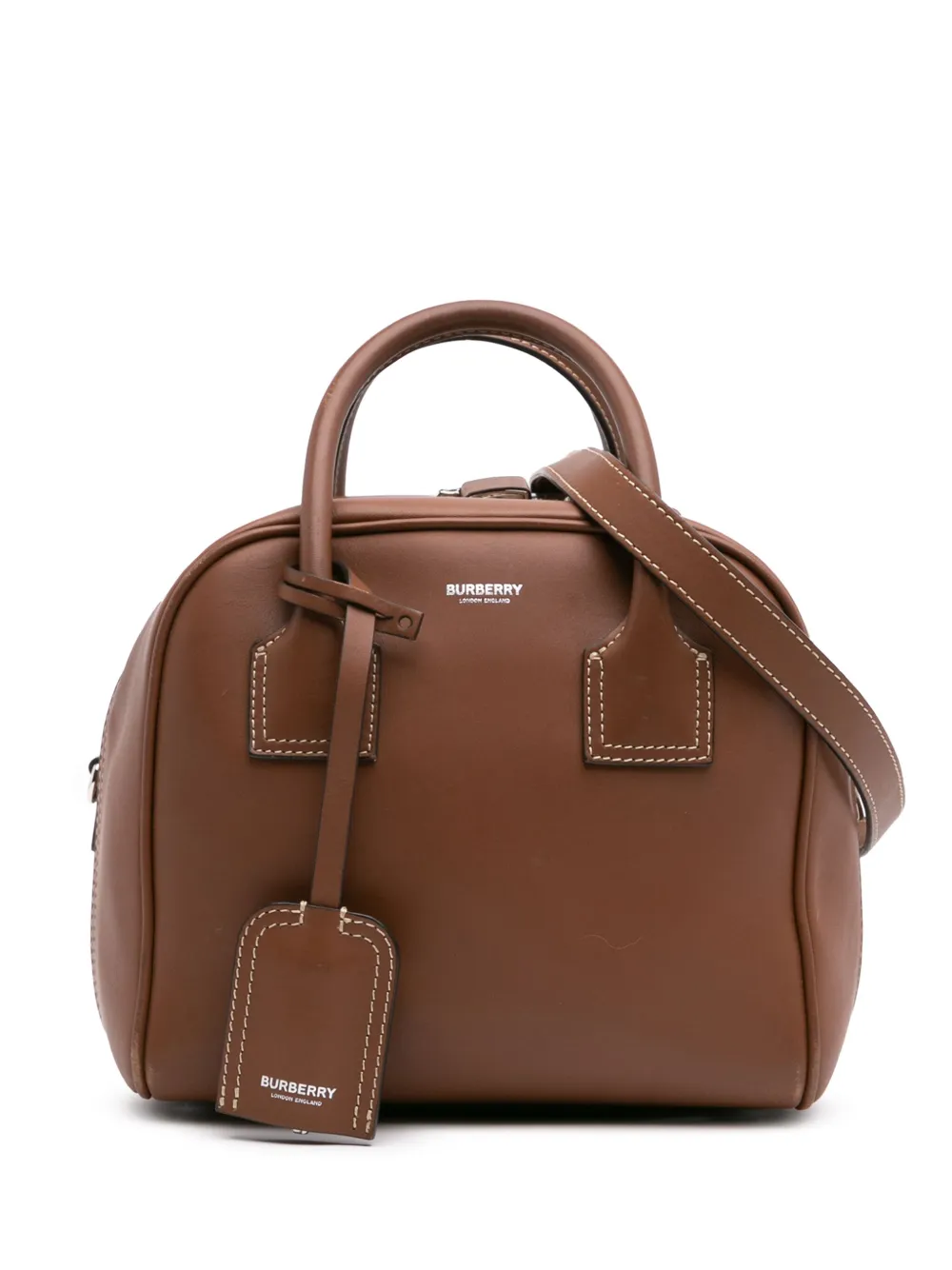 Burberry Pre-Owned Borsa a tracolla Cube piccola in pelle di vitello liscia 2000-2017 | marrone | Image 1