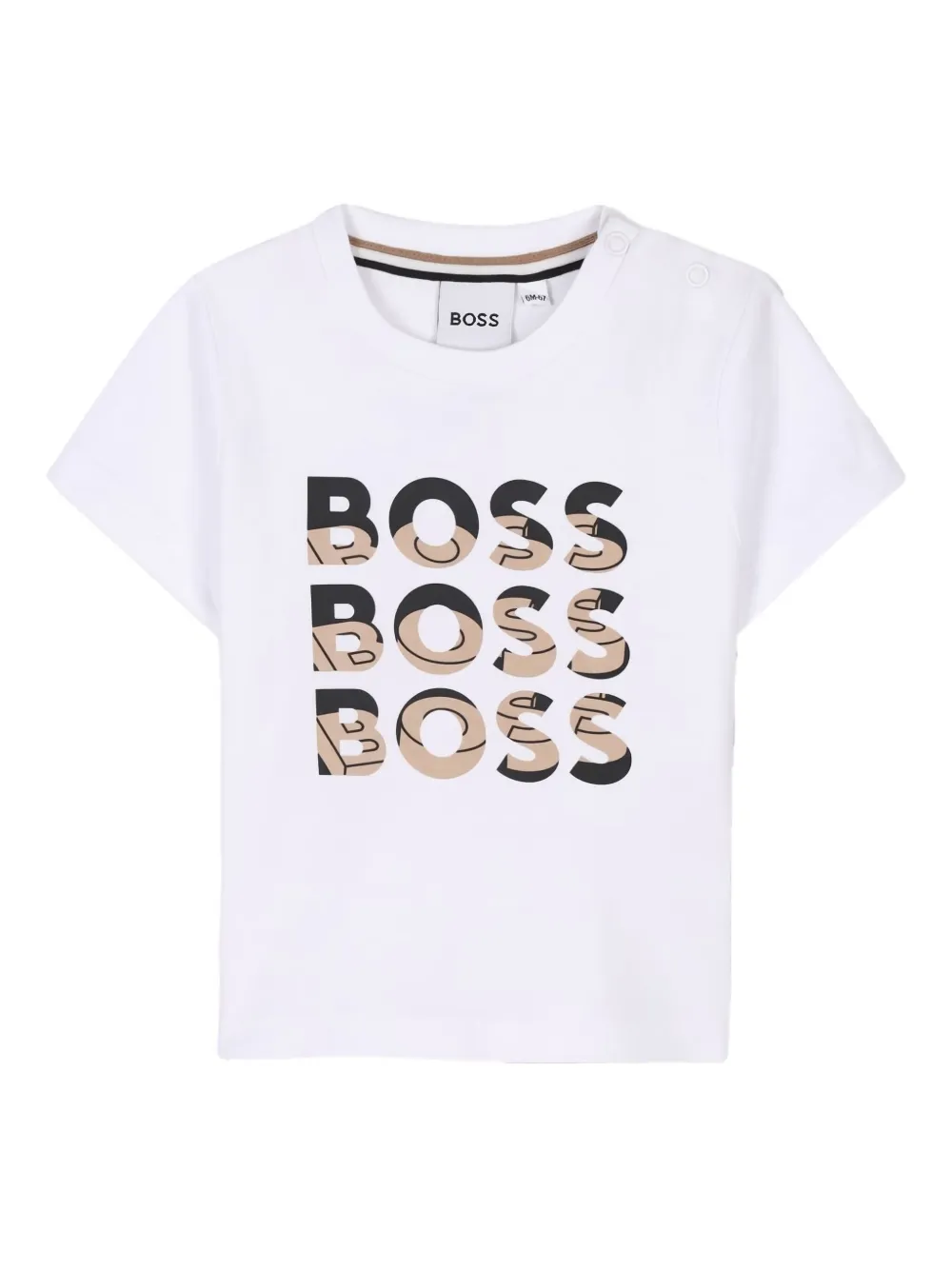 BOSS Kidswear T-shirt met logoprint Wit