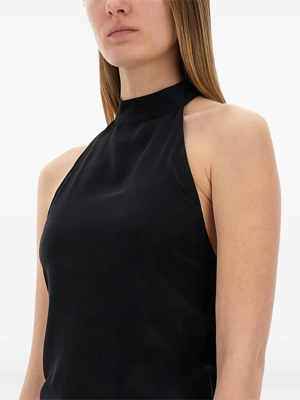 Alysi halter-neck maxi dress Zwart