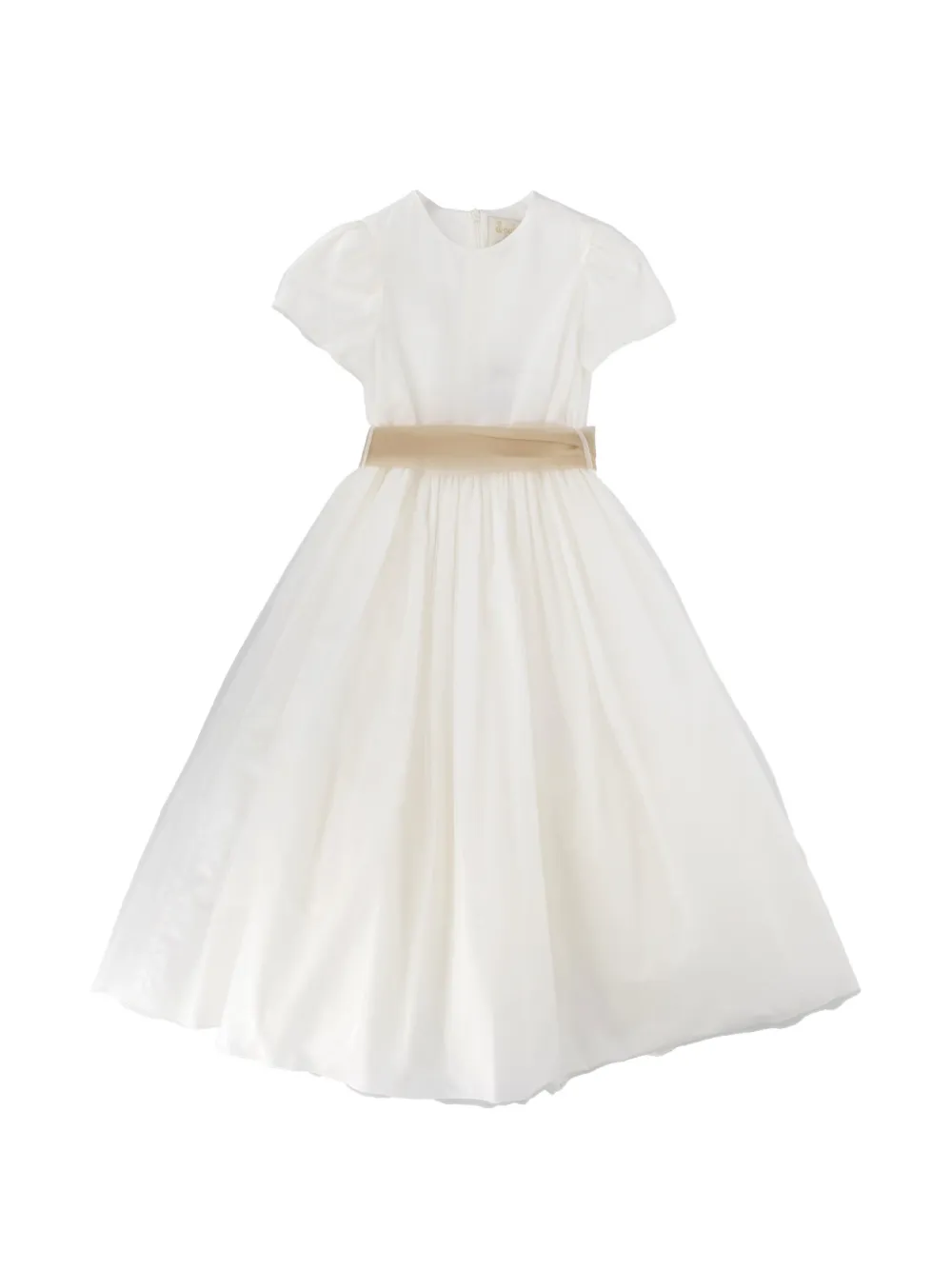 Il Gufo belted puff-sleeve dress - Bianco