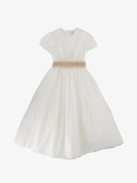 Il Gufo belted puff-sleeve dress