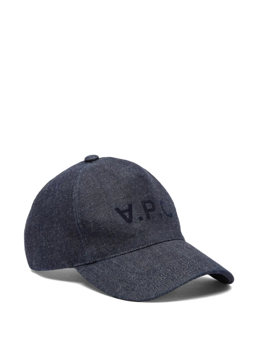 A.P.C. logo-print cap | Blue | Image 1