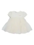 Marni Kids puf-sleeve tulle dress - Neutrals