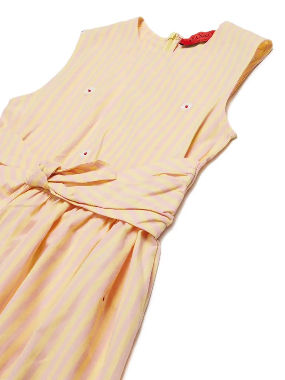 MAX&Co. Kids striped sleeveless dress Geel