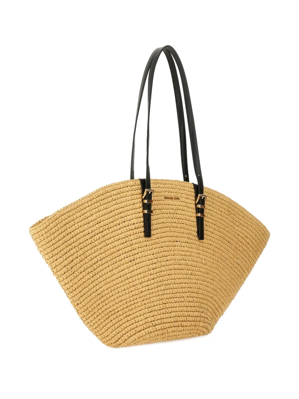 Michael Kors Isa geweven schoudertas Beige