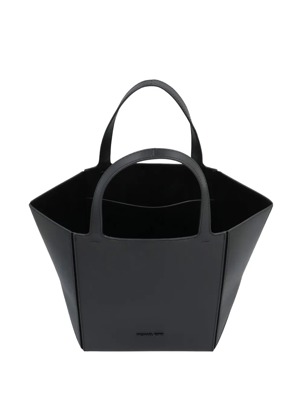 Michael Kors Jordi leren shopper met structuur Zwart