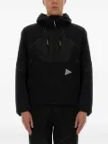 and Wander panelled hooded jacket - Black