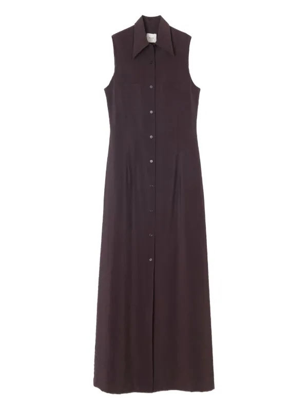 chinese dress ladies Women's Minimalist Linen-Blend Stand-Collar Single-Breasted Sleeveless –  Modesees main image 0