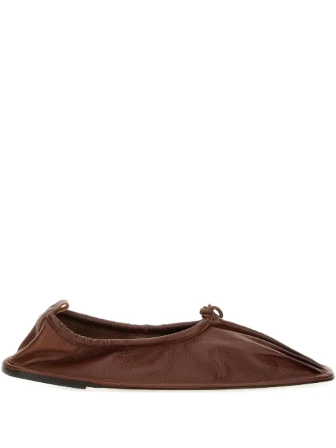 Hereu puntera gathered leather ballet flats