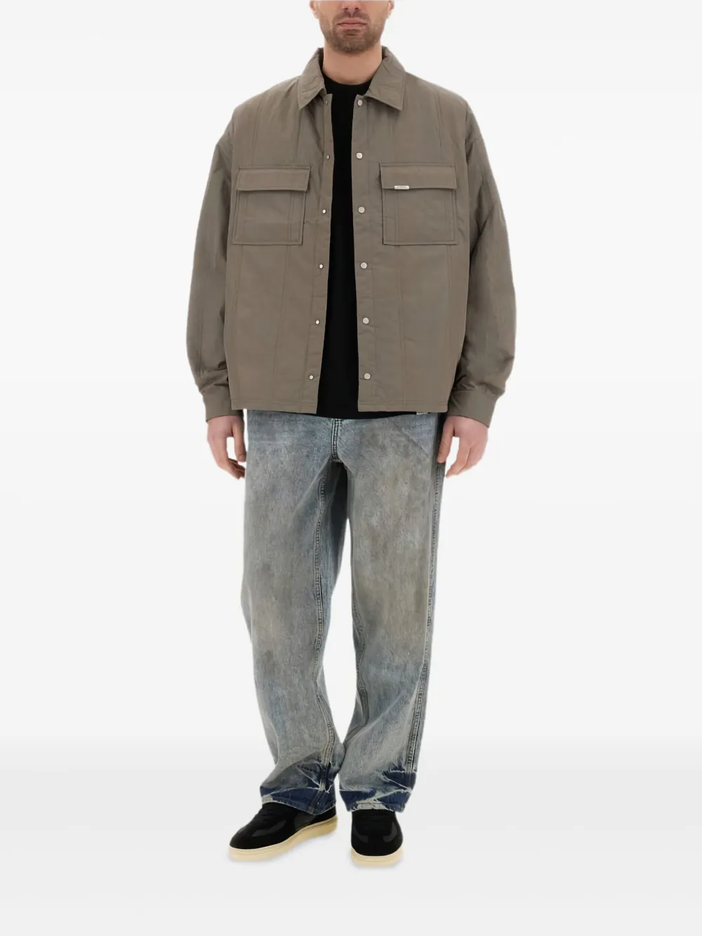 Represent utility pocket overshirt | Green | Image 1