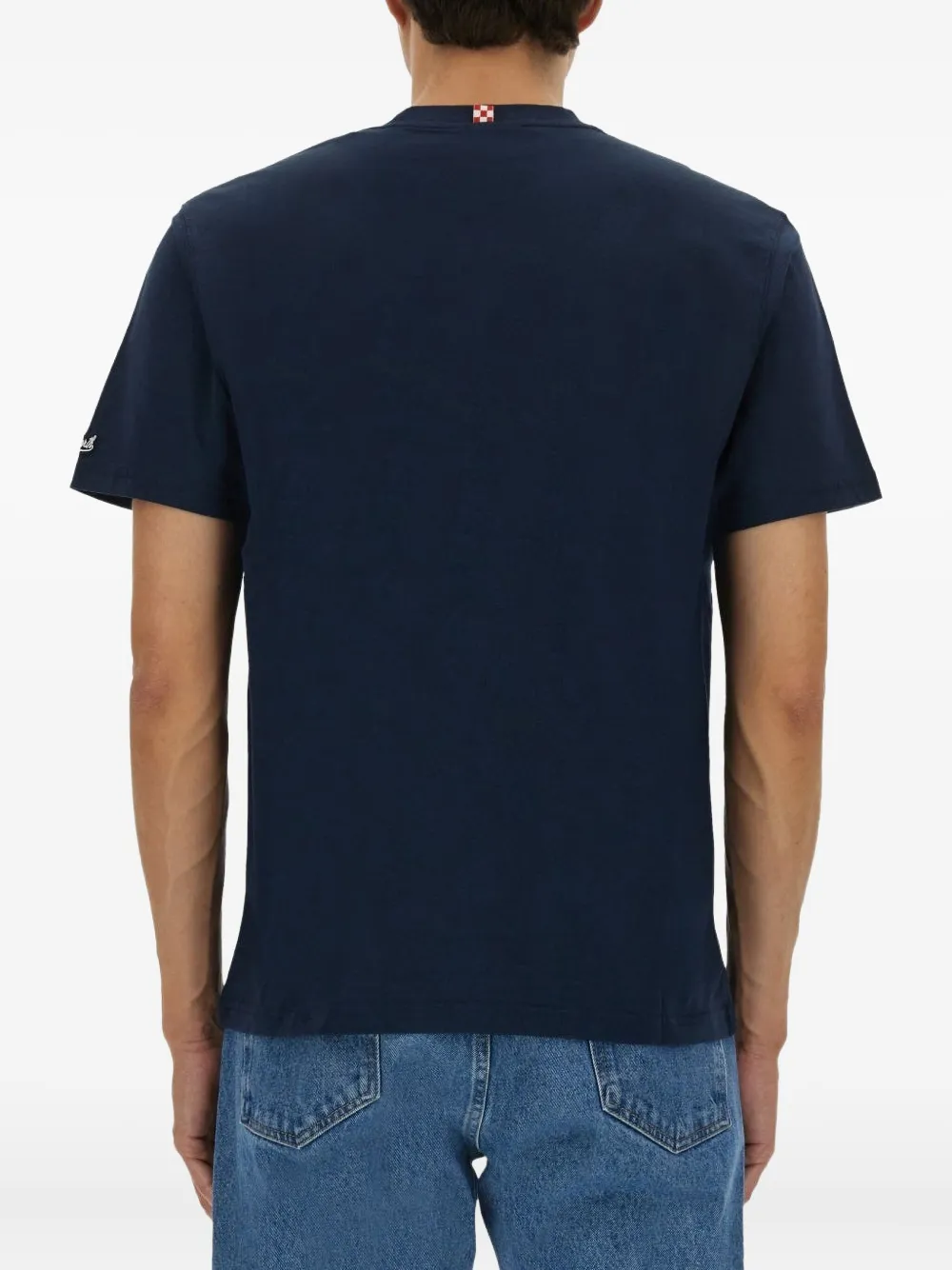 MC2 Saint Barth Austin T-shirt met geborduurde zak Blauw