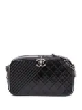 CHANEL Pre-Owned 2014-2015 Large Lambskin Coco Boy Camera Bag crossbody bag - Black