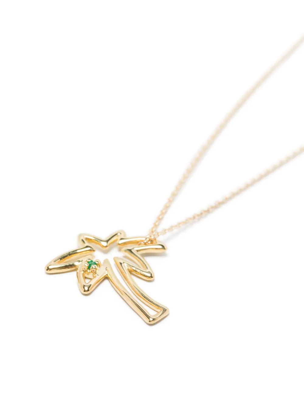 Aliita collar Palmera Brilliante en oro amarillo de 9kt con esmeralda | Joyas de semilujo | Image 2