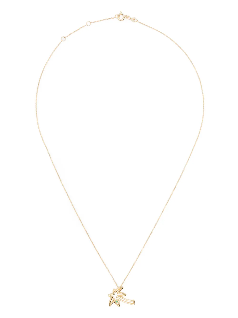 Aliita 9kt yellow gold Palmera Brilliante emerald necklace - ゴールドトーン Aliita 9kt yellow gold Palmera Brilliante emerald necklace - ゴールドトーン
