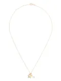 Aliita 9kt yellow gold Palmera Brilliante emerald necklace