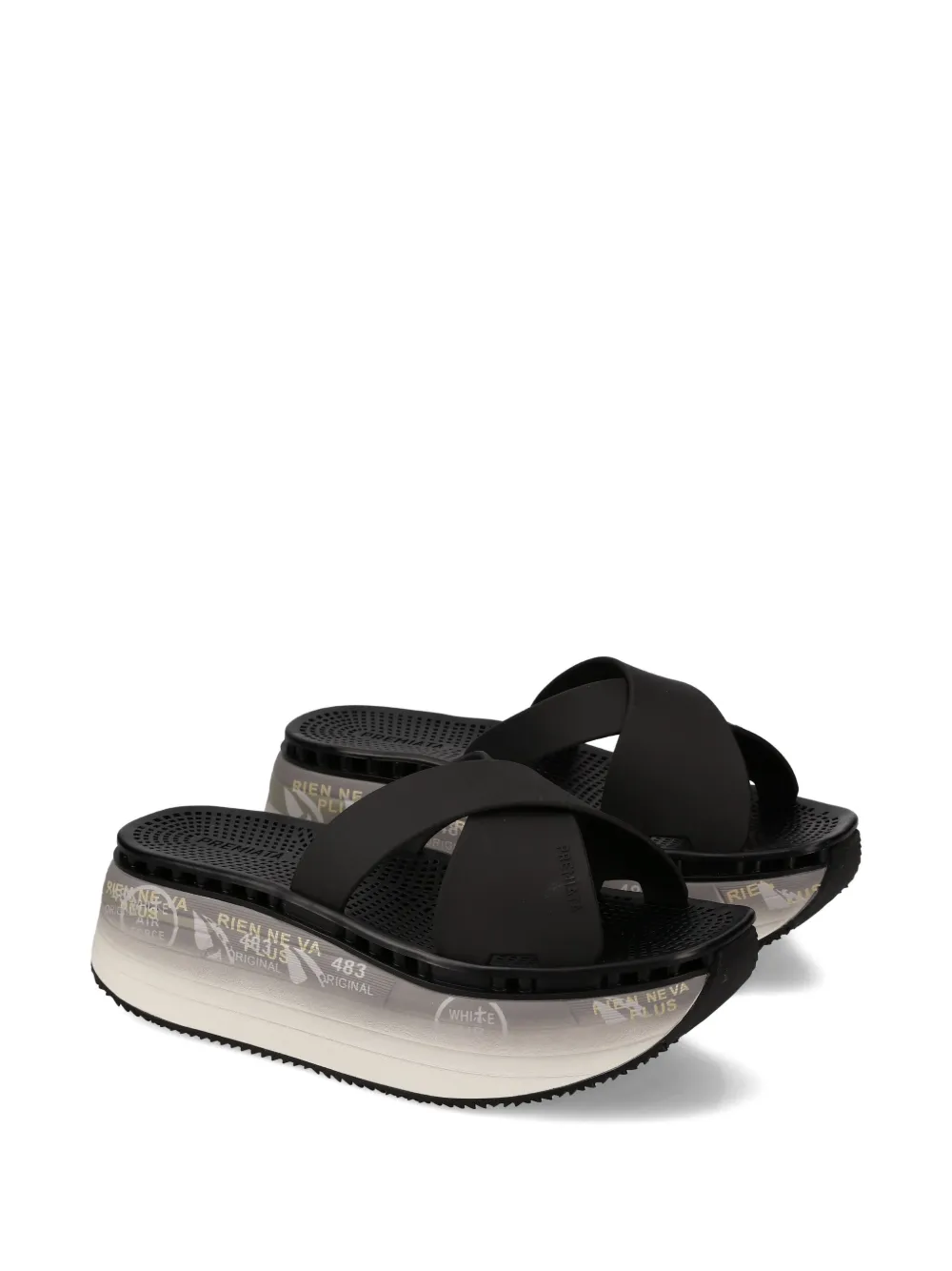 Premiata Moura slides - Zwart