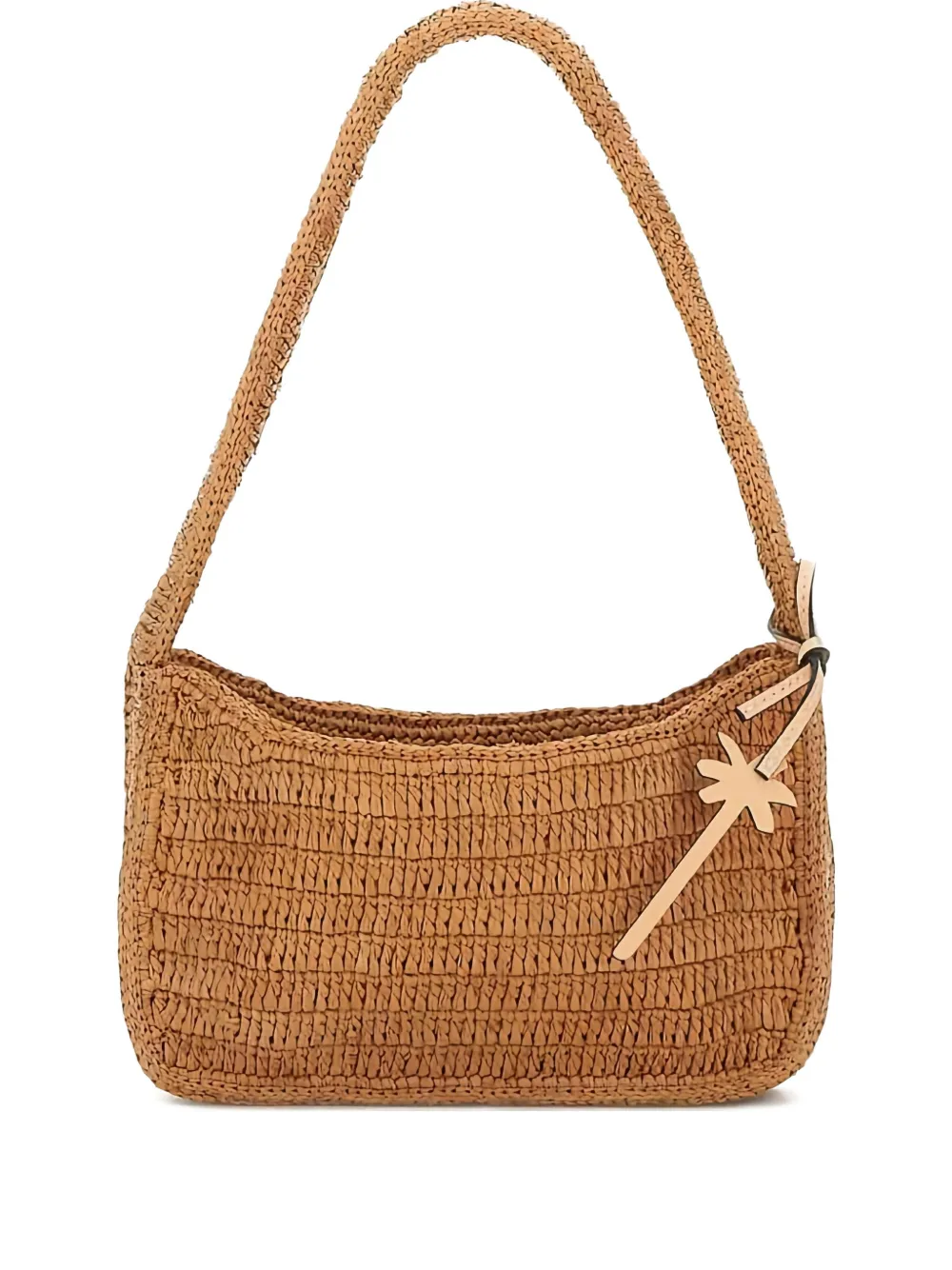 Manebi raffia shoulder bag - ブラウン Manebi raffia shoulder bag - ブラウン