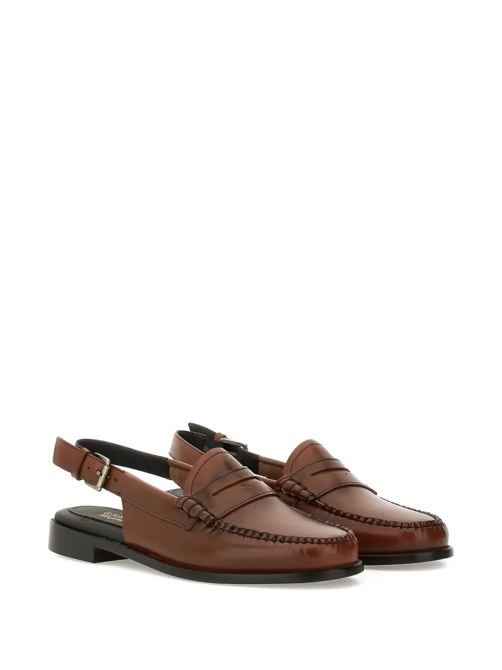 G.H. Bass 
Co. slingback loafers-style flat pumps Brown