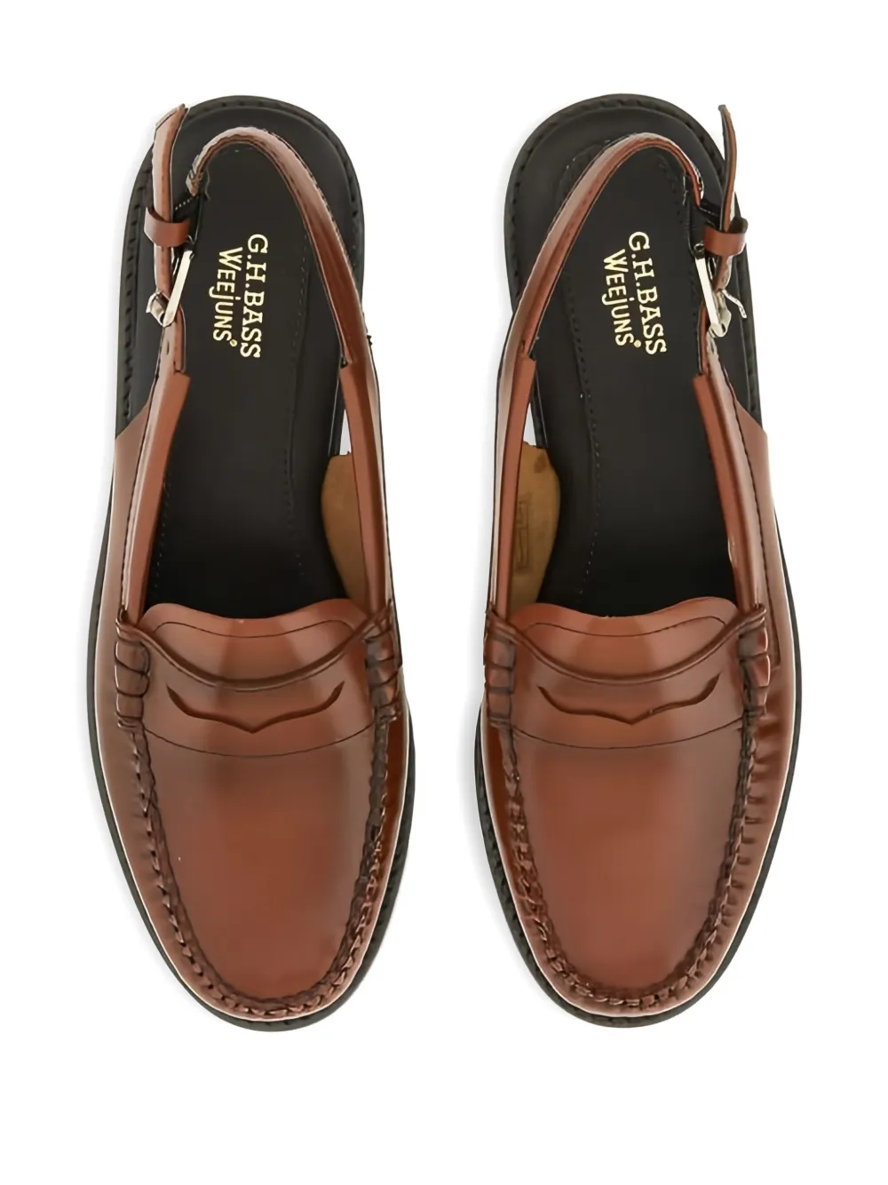 G.H. Bass 
Co. slingback loafers-style flat pumps Brown
