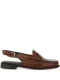 G.H. Bass & Co. slingback loafers-style flat pumps - Brown