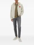 HUGO hooded zip-up sweatshirt - White