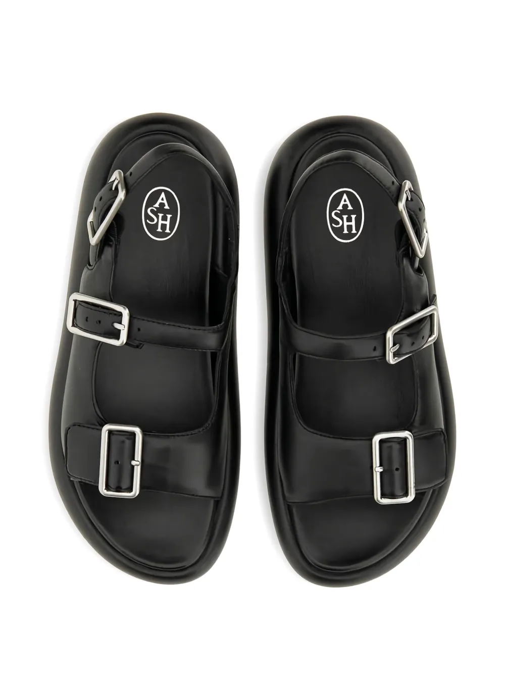 Ash buckle-detail platform sandals Black