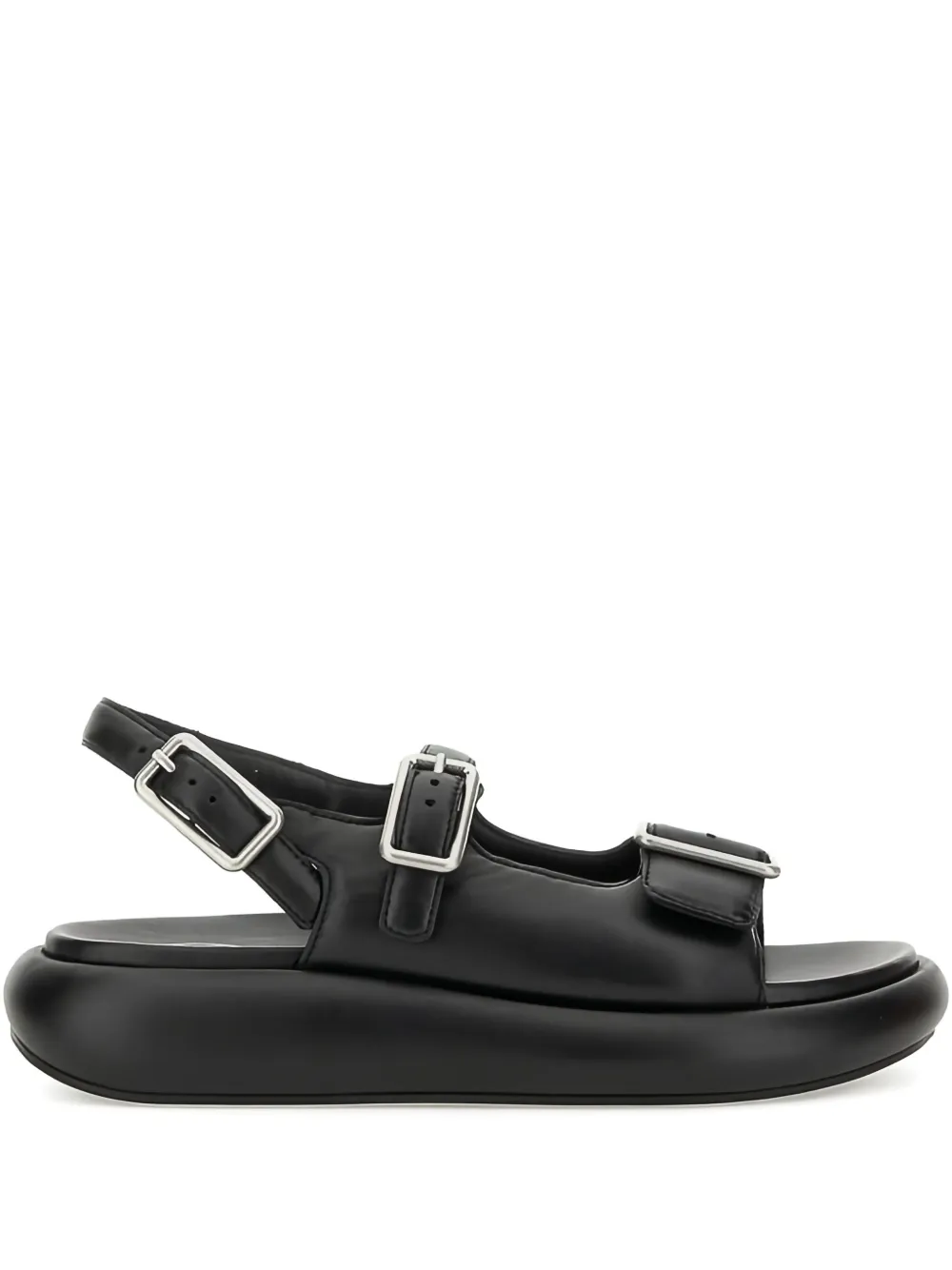 Ash buckle-detail platform sandals Black