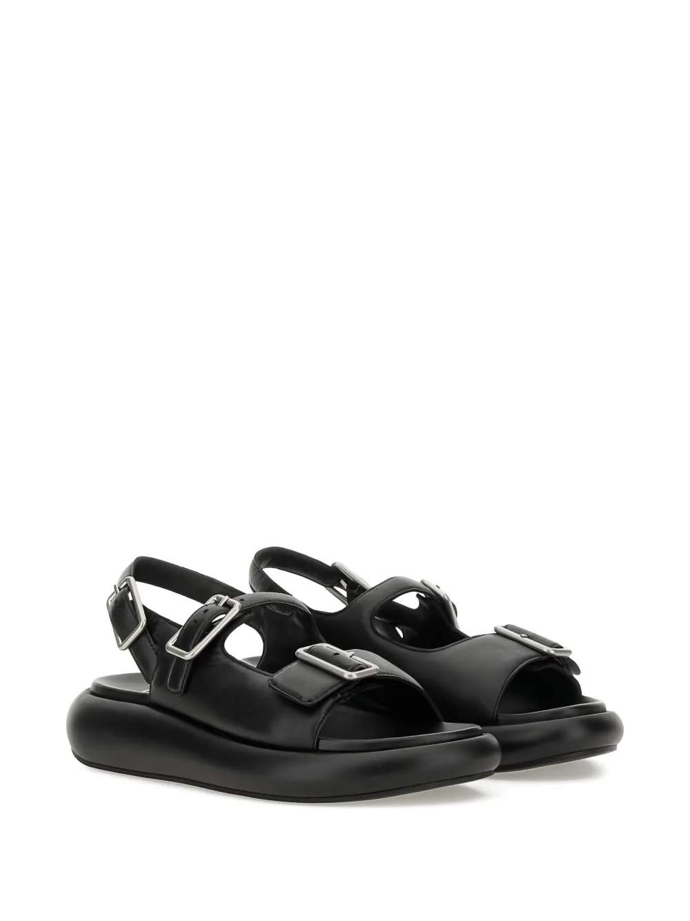 Ash buckle-detail platform sandals Black