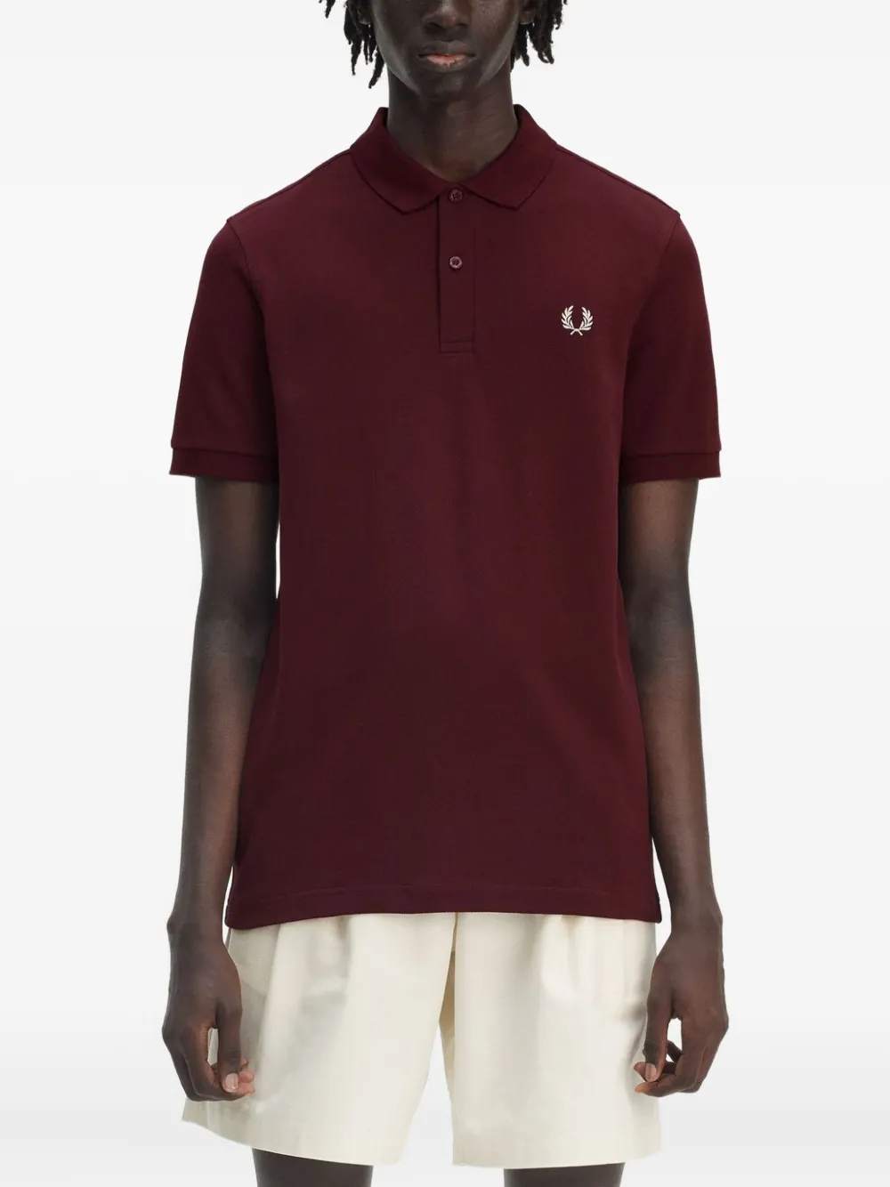 Fred Perry Poloshirt met geborduurd logo Rood