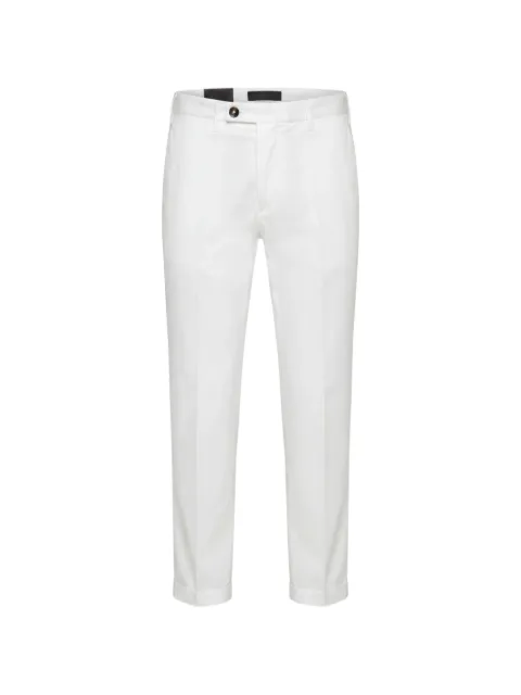 michael coal pressed-crease turned-up-hem trousers