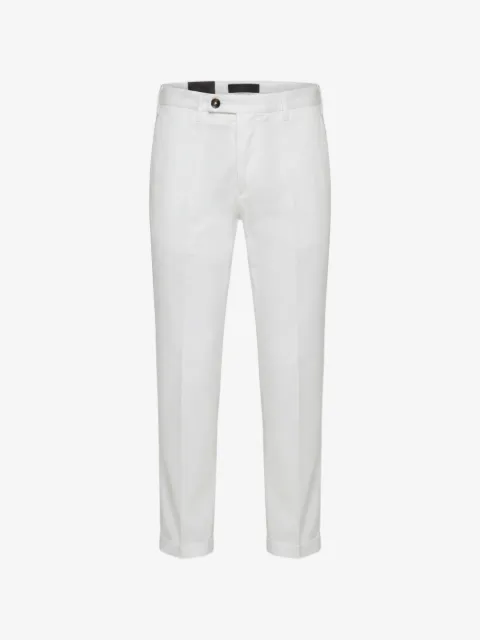 michael coal pressed-crease turned-up-hem trousers
