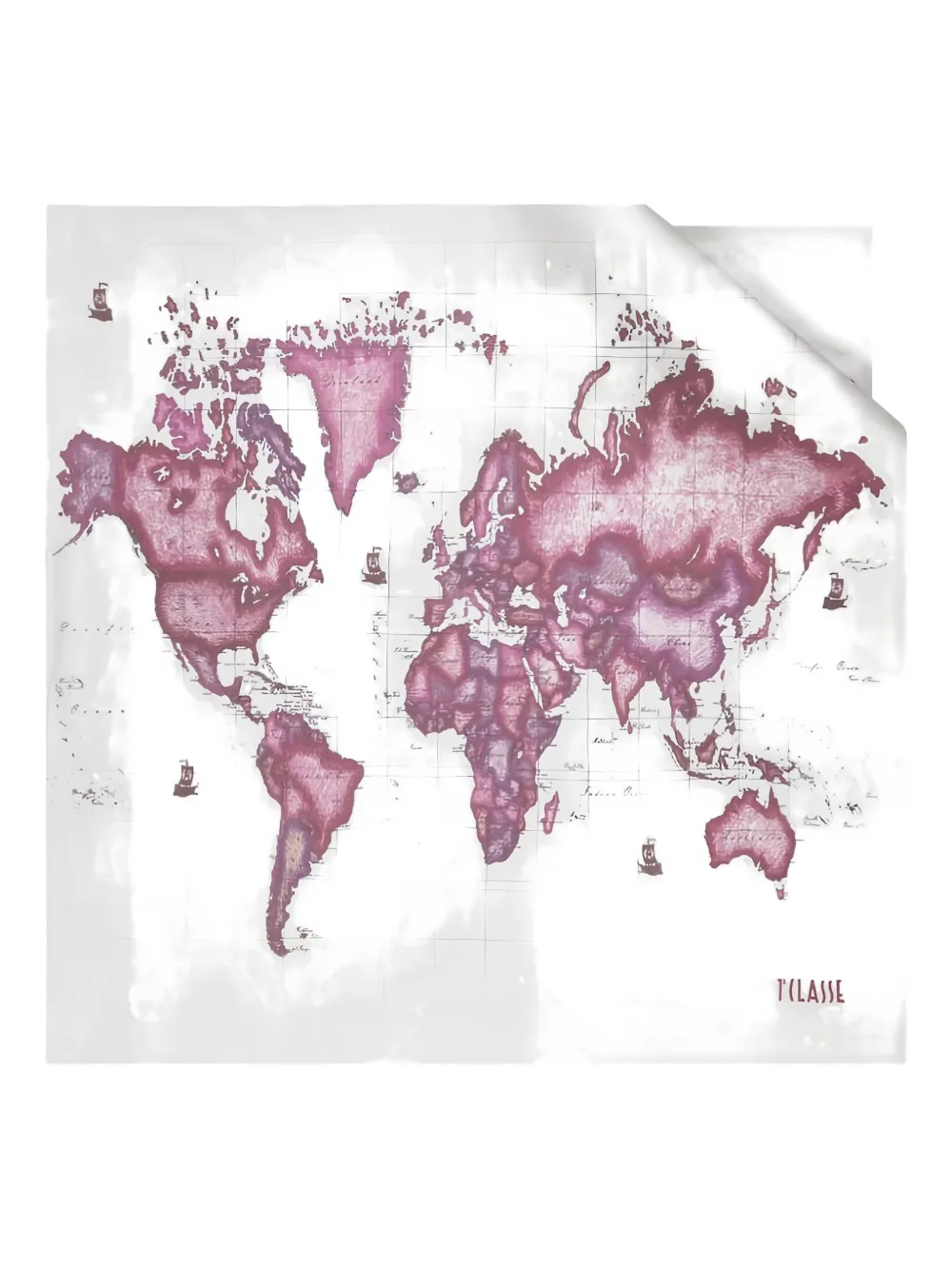 world map-print scarf