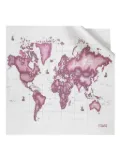 ALVIERO MARTINI 1° CLASSE world map-print scarf - White